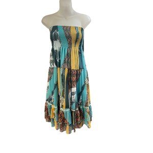 Sun Dress Size S/M knee length multicolor